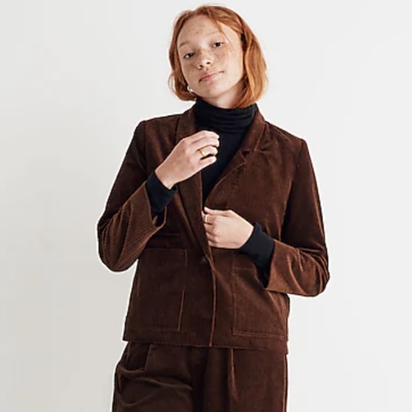 NWT Madewell Corduroy Crop Dorset Blazer Size XXL - Picture 3 of 13